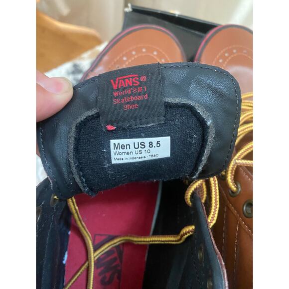 Vans (hiker) Sk8 Hi Tortoise Shell/Black m8.5/ w10 - Picture 7 of 9